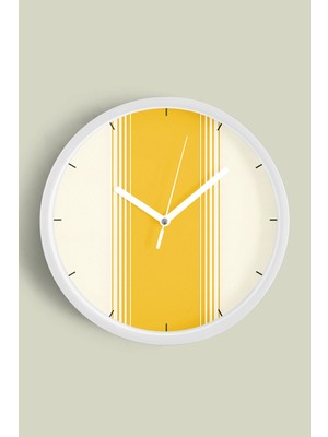 JHAAR Modern Duvar Saati - 25cm - Önü Camlı Beyaz Kasa