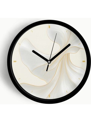 JHAAR Soyut - Bohem Modern Duvar Saati - 25CM - Önü Camlı Siyah Kasa - Sessiz Mekanizma