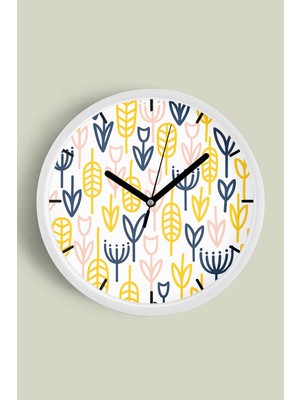 JHAAR Modern Tasarım Duvar Saati - 25CM - Önü Camlı Beyaz Kasa - Sessiz Mekanizma