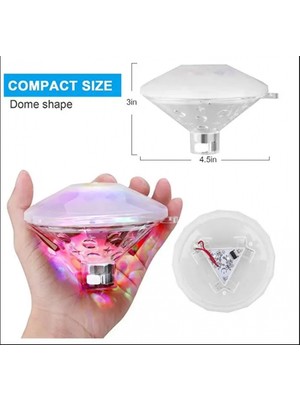 Pilelistore Sıcak LED Sualtı Gece Lambası Banyo Yüzme Havuz Işığı