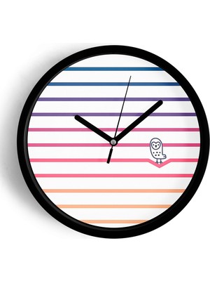 JHAAR Modern Tasarım Duvar Saati - 25CM - Önü Camlı Siyah Kasa - Sessiz Mekanizma