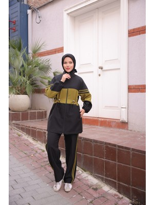 MİMİ LUXURY WEAR Tesettür Eşofman Takımı Fermuarlı Alt Üst Eşofman Takımı 521