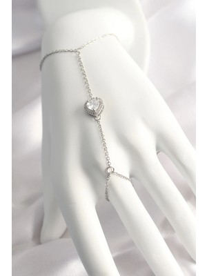 Shopwe 316L Çelik Gümüş Renk Kalp Model Şahmeran