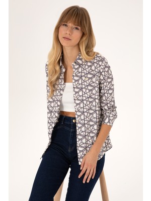 U.s. Polo Assn. Kadın Gömlek Desenli 50316376-VR256