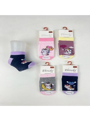 Ekinoks Socks Kız Bebek Dora Abs Desen Patik Çorap (5 Adet)