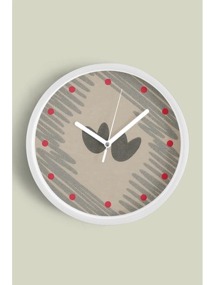 JHAAR Modern Tasarım Duvar Saati - 25cm - Önü Camlı Beyaz Kasa