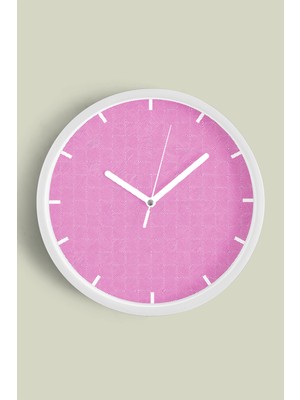 JHAAR Soyut - Geometrik Temalı Modern Duvar Saati - 25CM - Önü Camlı Beyaz Kasa - Sessiz Mekanizma