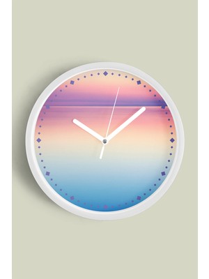 JHAAR Modern Tasarım Duvar Saati - 25cm - Önü Camlı Beyaz Kasa