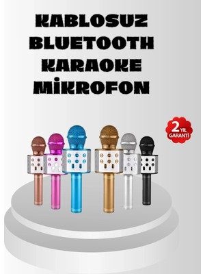 Shopwave Kablosuz Bluetooth Karaoke Mikrofon  Yankı Efektli