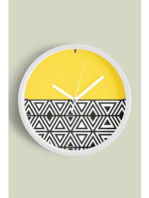 JHAAR Modern Tasarım Duvar Saati - 25cm - Önü Camlı Beyaz Kasa