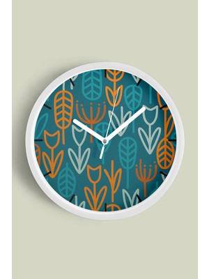 JHAAR Modern Tasarım Duvar Saati - 25cm - Önü Camlı Beyaz Kasa