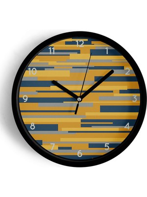 JHAAR Modern Tasarım Duvar Saati - 25CM - Önü Camlı Siyah Kasa - Sessiz Mekanizma