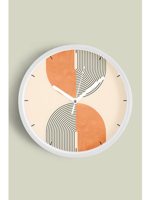JHAAR Modern Duvar Saati - 25cm - Önü Camlı Beyaz Kasa