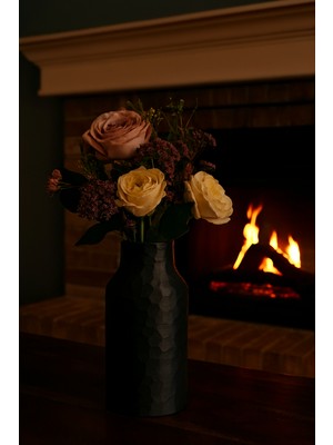 Taş Dokulu Otantik Vazo | 3D Pla Doğa Dostu Dekor | 21CM