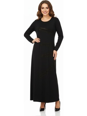 Shine Kadın Uzun Kol Taşlı Sandy Elbise BGL-ST04663