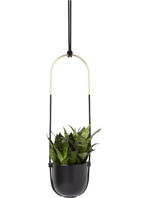 Leaf Shop Bolo Iç Mekan Için Çiçek Askısı – Duvara ve Tavana Takmak Için Asılı Çiçek Saksısı, Oda Bitkileri, Sukulentler, Hava Bitkileri, Kaktüs, Yapay Bitkiler ve Daha Fazlası Için, Seramik/pirinç, Siyah