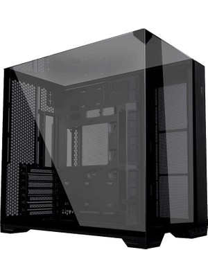 Leaf Shop Li O11 Vision Compact Atx Mid-Tower Oyun Pc Kasası - Alüminyum ve Temperli Cam Siyah Pc Kasası