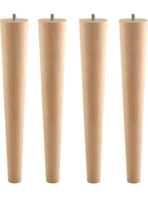 Leaf Shop Adet Ahşap Ayak 35 cm Masa Zigon Sehpa Tv Ünitesi Puf Tabure Ayağı Ayakları Konik M8 Civatalı