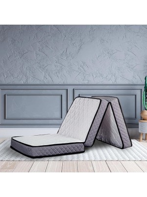 Leaf Shop Deluxe Kuştüyü Sünger Katlanır Yatak 90X190 cm 90X190 Beyaz