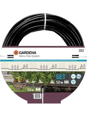 Leaf Shop Micro-Drip Sistemi Damla Sulama Seti Çitler/çalılar (50 M): Başlangıç Seti, Kullanıma Hazır, Su Tasarruflu Sulama Sistemi, Kolay ve Esnek Bağlantı Tekniği (13501-20)