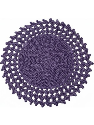 Elimin Emeği Mor Simli Makrome Tığ Işi El Örgüsü Supla 6 Kişilik