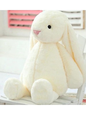 Leaf Shop Arkadaşım Uzun Kulak Bunny Peluş Tavşan 65 cm Beyaz