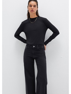 Mavi Uzun Kollu Siyah Tişört 1613352-900