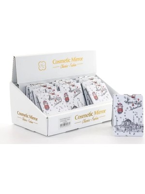 Taşlı Istanbul Tasarımı El Aynası Ince Model 8