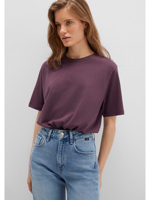 Mavi Biskilet Yaka Mor Basic Tişört 1600955-70434