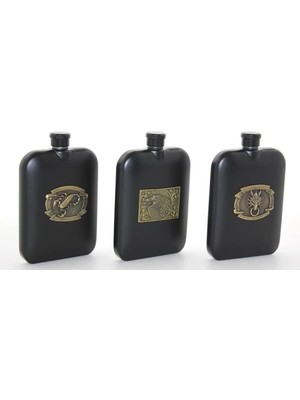 Paslanmaz Çelik Kabartmalı Tekli 6 Oz Matara