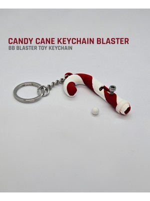 Noctabir Şeker Kamışı Anahtarlık Püskürtücü — Fonksiyonel Patlayıcı Oyuncak