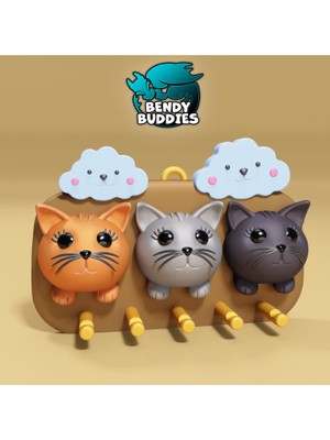 Noctabir Anahtarlık Kitty Keeper / Kedi Anahtarlık Duvar / Sevimli Yavru Kedi Ev Dekorasyonu / Anahtar Eşyası Kancalar / Anahtarlık