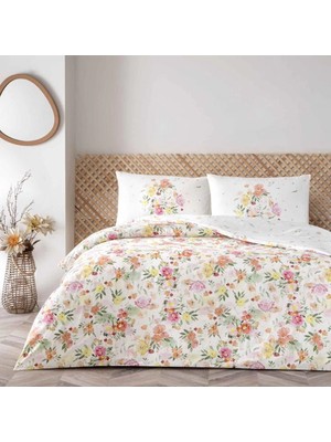 Taç Çift Kişilik Ranforce Nevresim Takımı Shirley Sarı