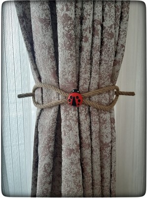 Braçol Kanat Perde Tokası Tül Perde Tutucu Perde Süs Uğur Böceği Ile Uğur Gelsin