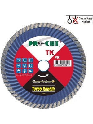 Procut Tk 180 mm Turbo Kanallı Elmas Testere