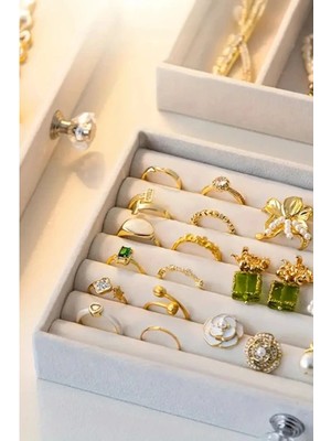 VeraGlobe Buğz Üç Katlı Takı Organizeri