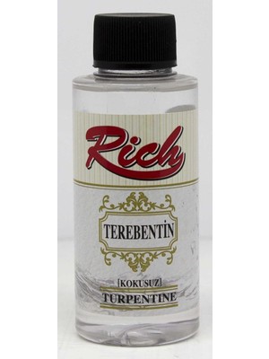Rich Terebentin 100 cc Ahşap Malzemeli Kokusuz Solvent Ev ve Ofis Kullanımı İçin