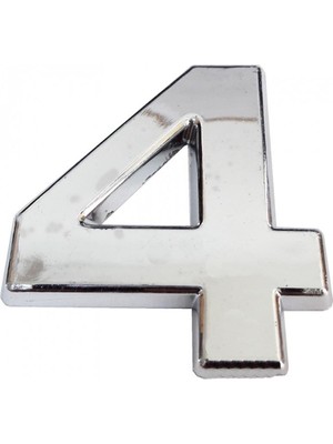 Cemax Krom Yapışkanlı 4 Rakamı 5 cm