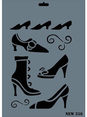 Rich New Seri N-258 Stencil 35X25 cm