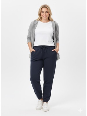 Modaplaza Kadın Büyük Beden Paçası Lastikli Eşofman Alt 21629