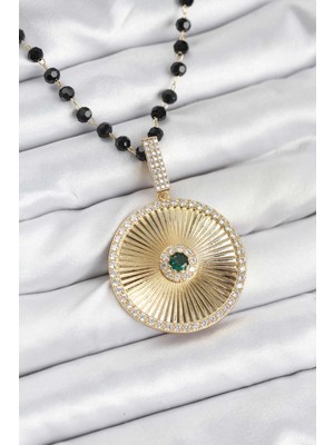 Shopwe 316L Çelik Zincir Kristal Boncuklu Kadın Kolye