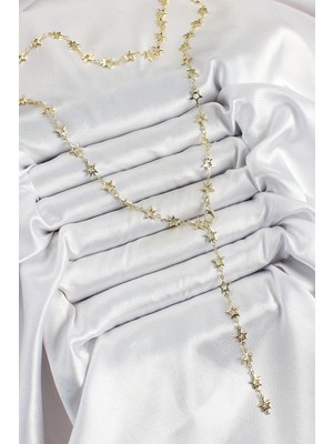 Shopwe Pirinç Gold Renk Yıldızlı Kadın Y Kolye