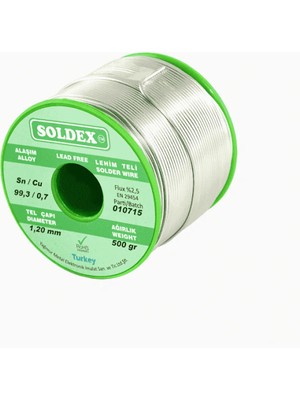 Sn:96.5 - Ag:3 - Cu:0.5, 200 Gr, 0.50 mm - Gümüşlü Kurşunsuz Lehim Teli