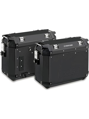 Kappa Alüminyum Yan Çanta Takımı 37 Lt Siyah KVE37BPACK2 K-Ventur