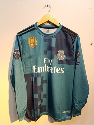 BySportakus Real Madrid Ronaldo Uzun Kol Turkuaz Futbol Forması