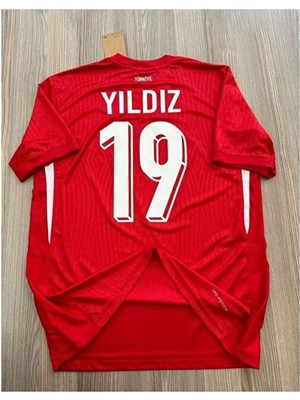 BySportakus Türkiye Euro 2024 Futbol Şampiyonası Kenan Yıldız Deplasman Forması (Red)