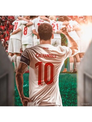 BySportakus Türkiye Euro 2024 Futbol Şampiyonası Hakan Çalhanoğlu Iç Saha Forması (White)