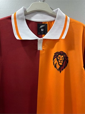 BySportakus Sarı-Kırmızı Parçalı Aslan Temalı Tişört