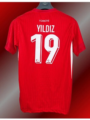 BySportakus Türkiye Euro 2024 Futbol Şampiyonası Kenan Yıldız Deplasman Forması (Red)