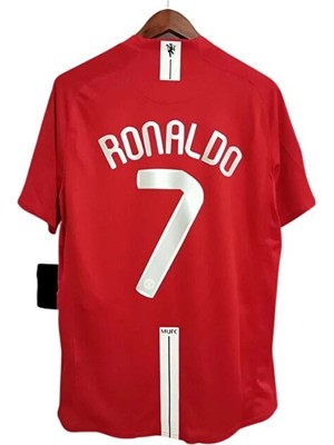 BySportakus Cristiano Ronaldo Moskova 2008 Sezonu Manchester/united Kısa Kollu Kırmızı Yetişkin Forması